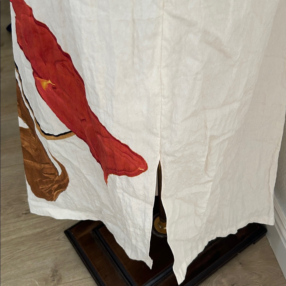 Women's Cream Floral Wrap Maxi Skirt - Picture 9 of 14